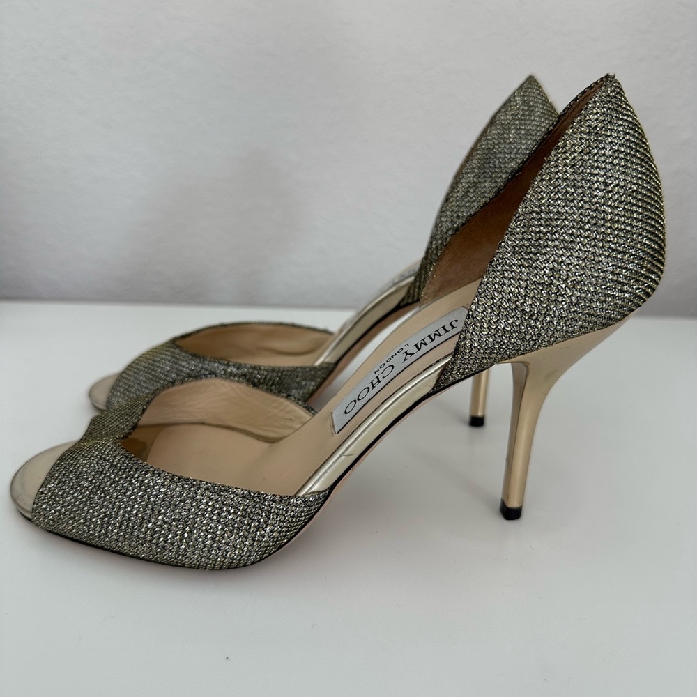 Jimmy Choo Gold D’Orsay Pumps